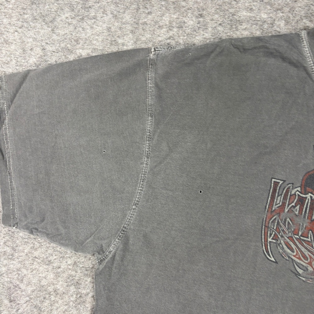 Vintage Y2K Harley Davidson Graphic T-Shirt Mens XL Gray Distressed Faded Biker - Picture 6 of 15